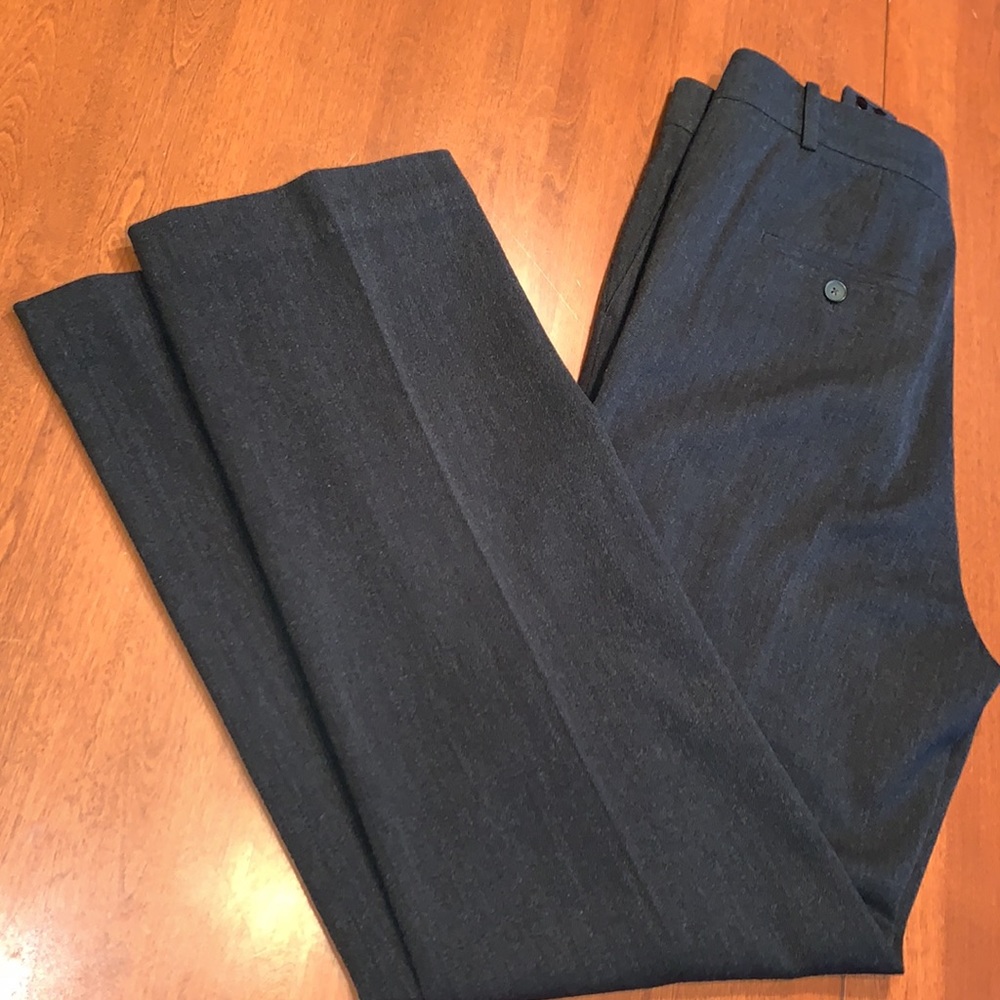VINCE Luxury Dress Pant 12 wool cotton dark gray NWOT